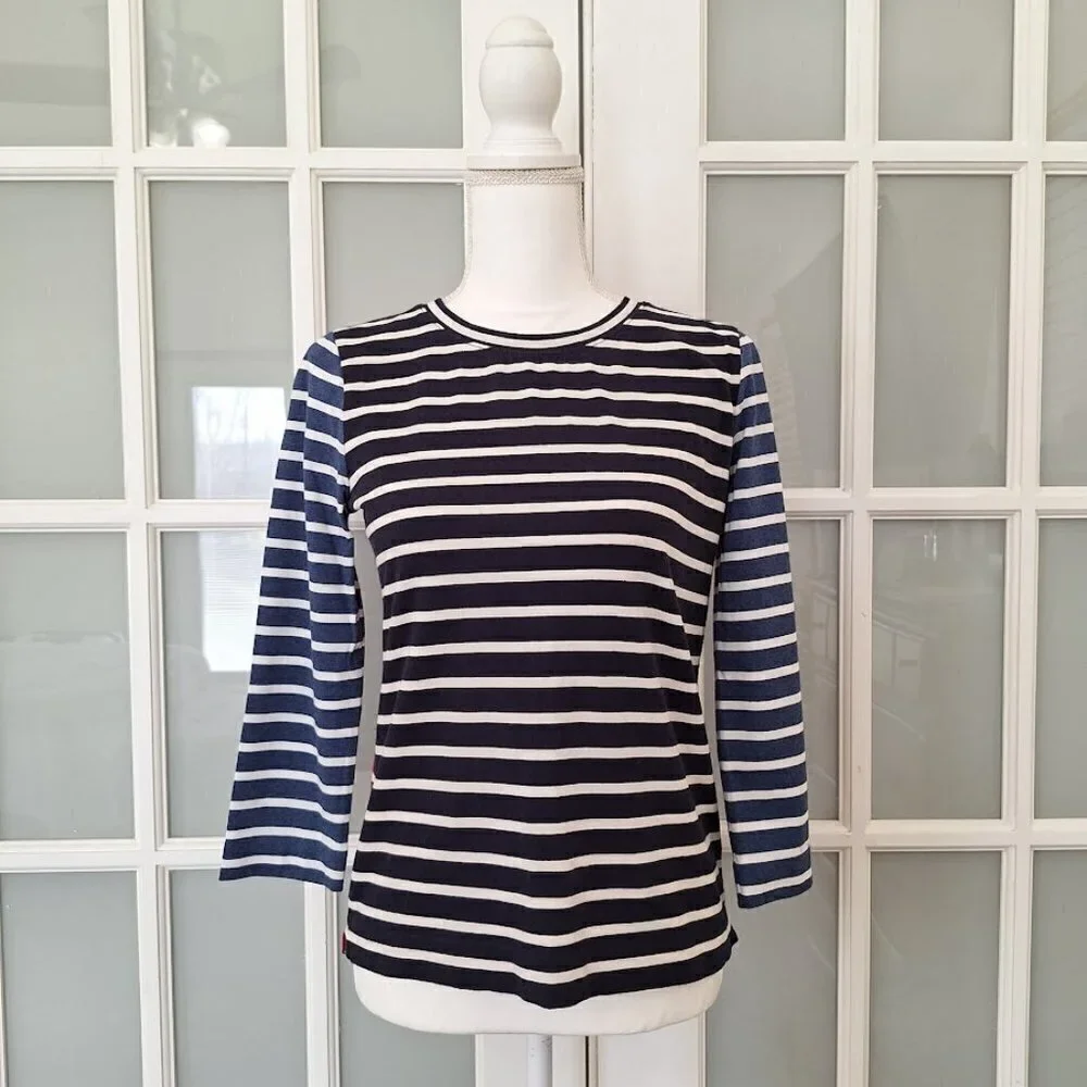 J.Crew Multi Color Mixed Stripe T-Shirt